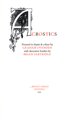 Acrostics  Ovenden & Partridge  2003