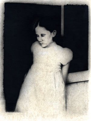 Jane Eyre in the Red Room  pencil c1970