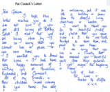 Pat Cusack's First Letter